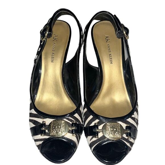 Anne Klein iflex zebra heels 8M - Picture 3 of 5
